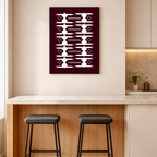 Affiche "Tribal bordeaux"