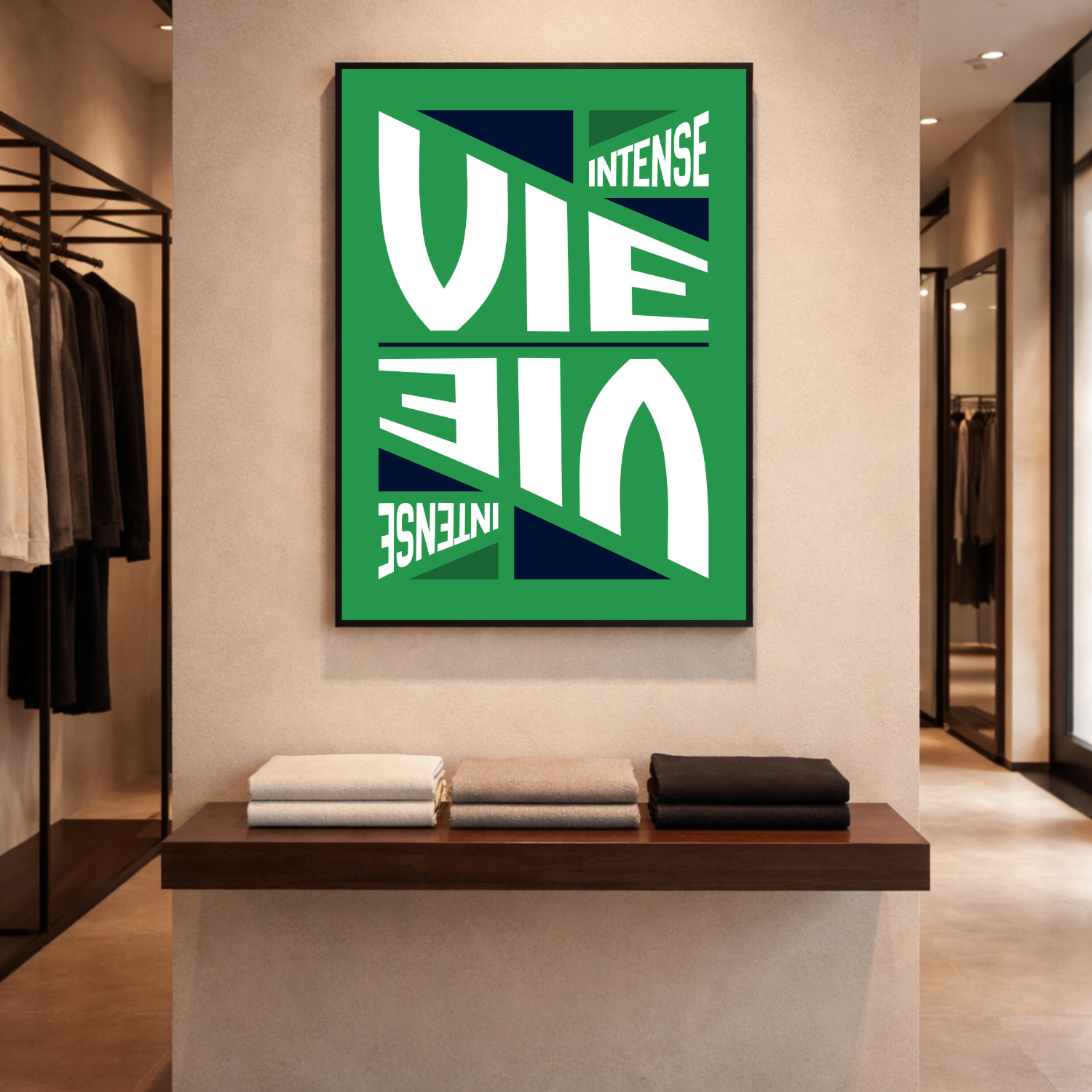 Affiche "Vie intense" contemporaine