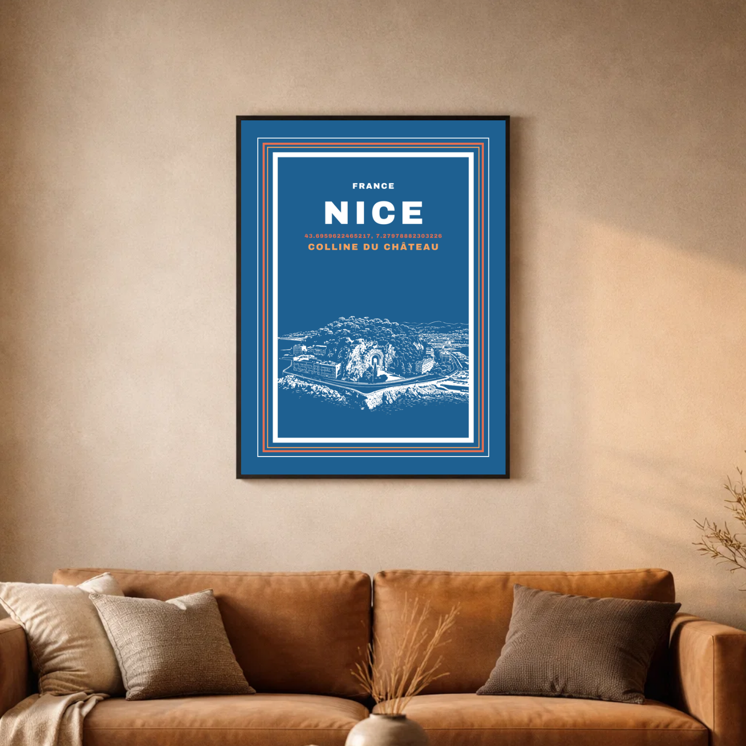 Affiche "Colline du Château contemporaine"