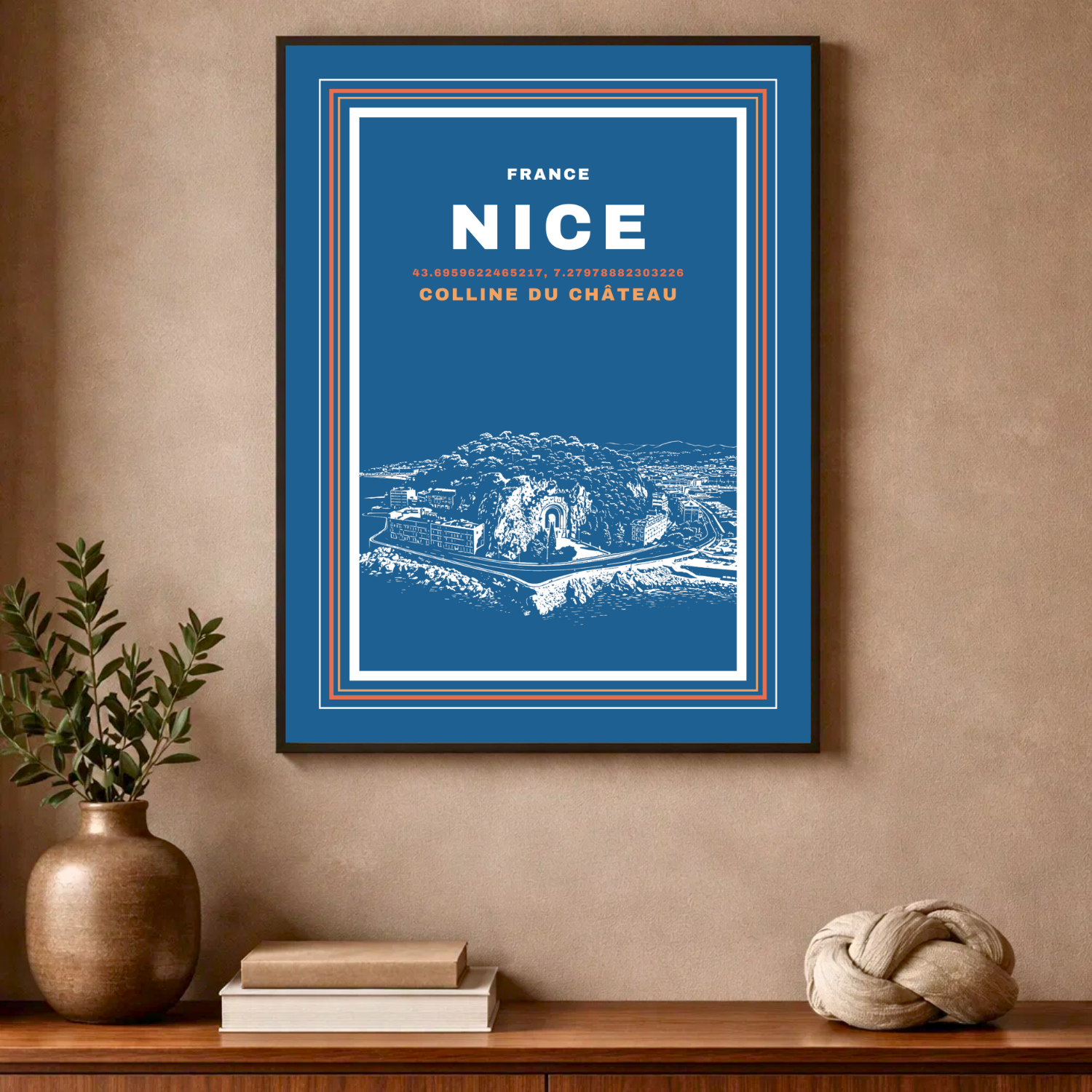 Affiche "Colline du Château contemporaine"