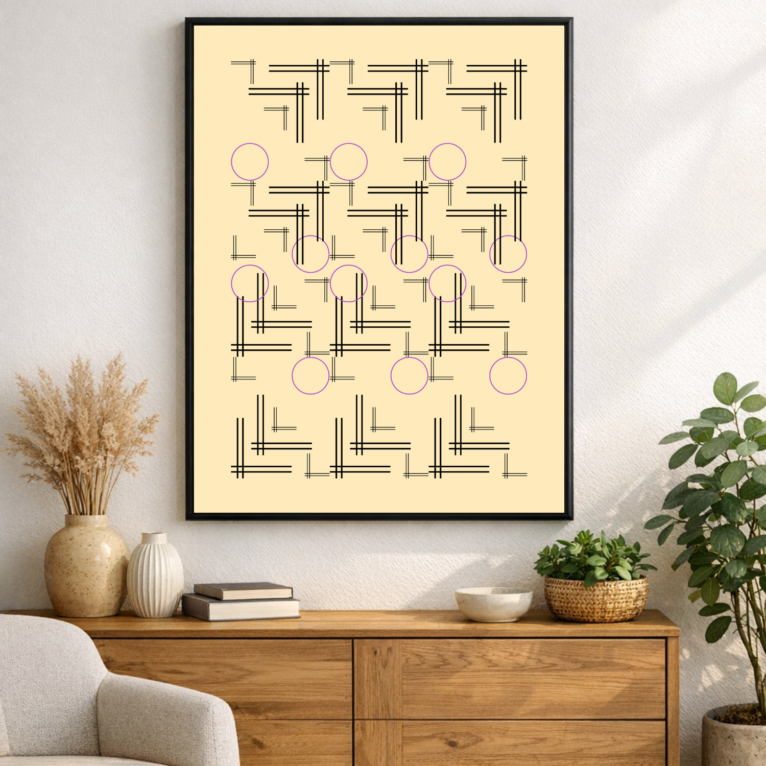 Affiche lignes croisées