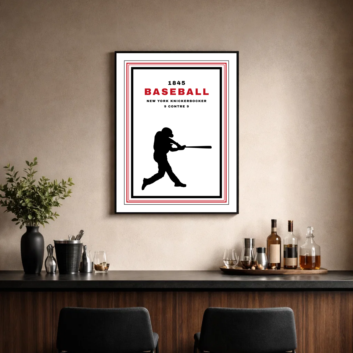 Affiche "Baseball contemporain"