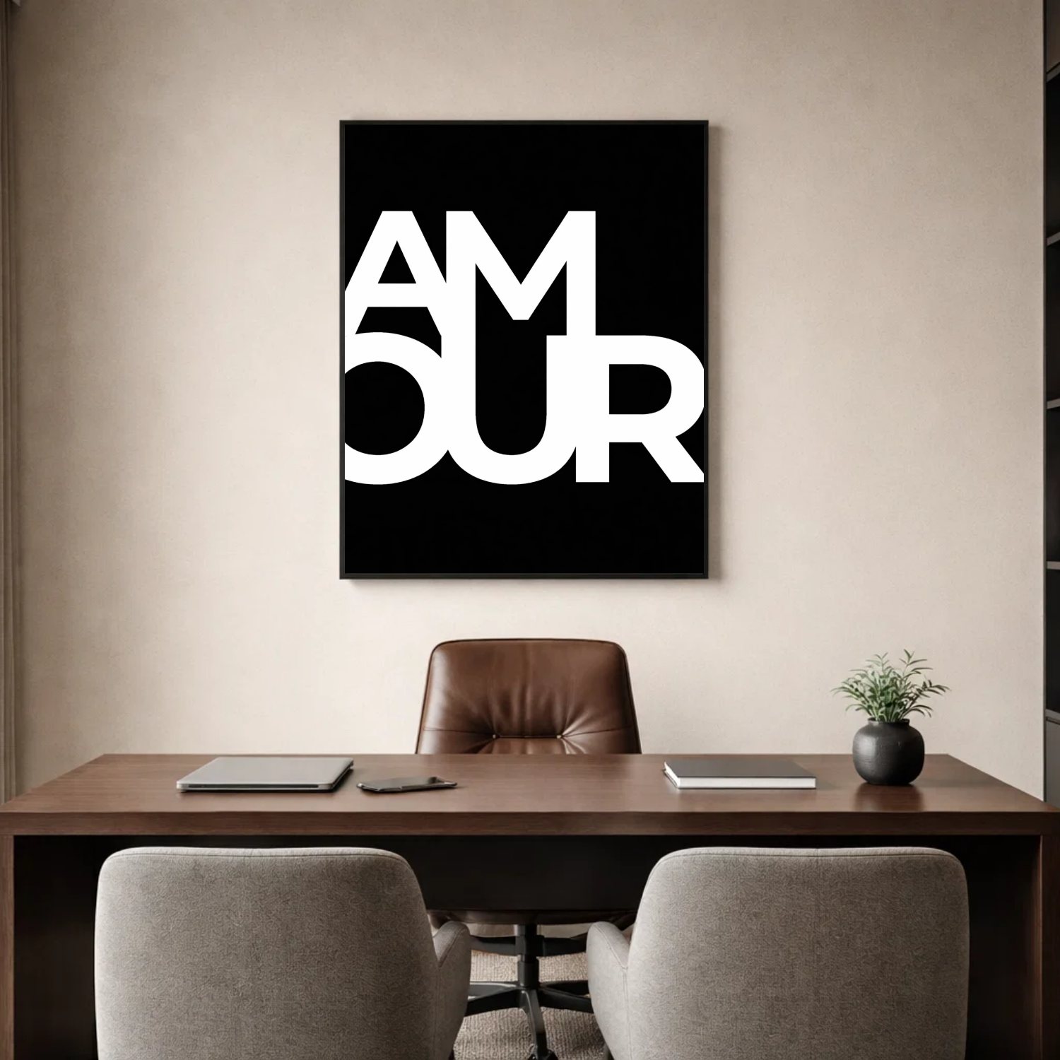 Affiche contemporaine "Amour"