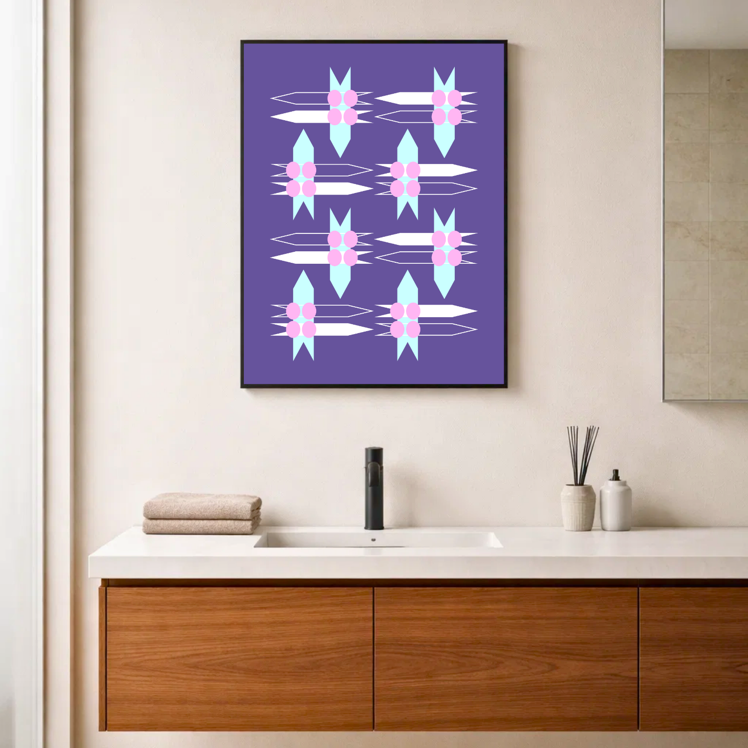 Affiche "Croisée lilas"