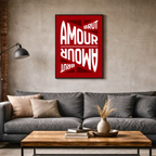 Affiche "Amour brut" contemporaine