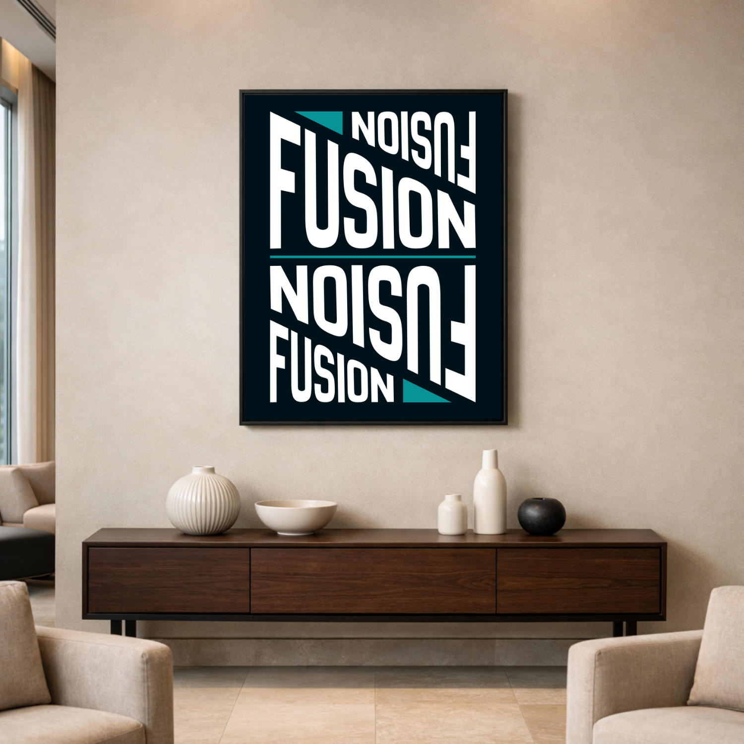Affiche "Fusion" contemporaine