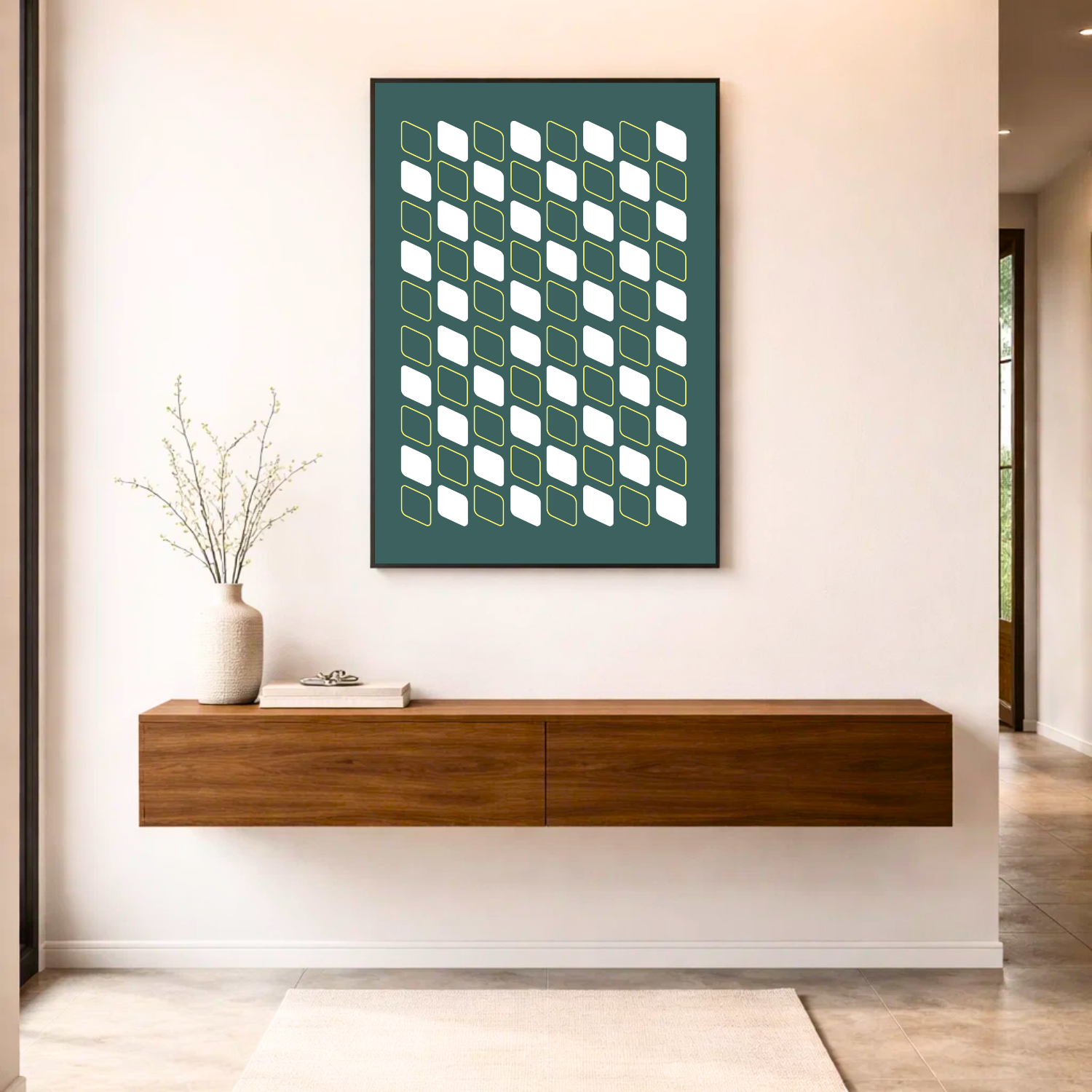 Affiche "Perspective émeraude"