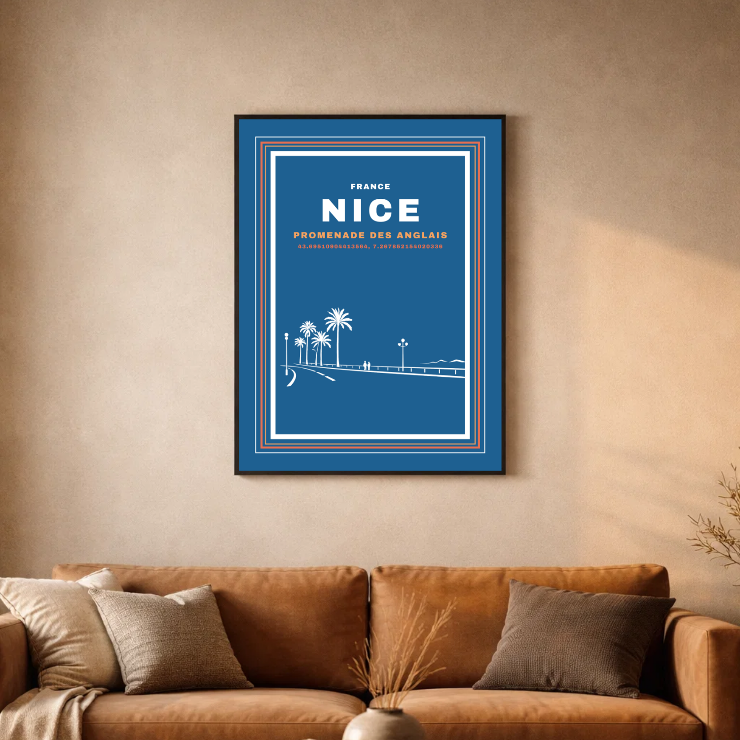 Affiche "Promenade des Anglais contemporaine"