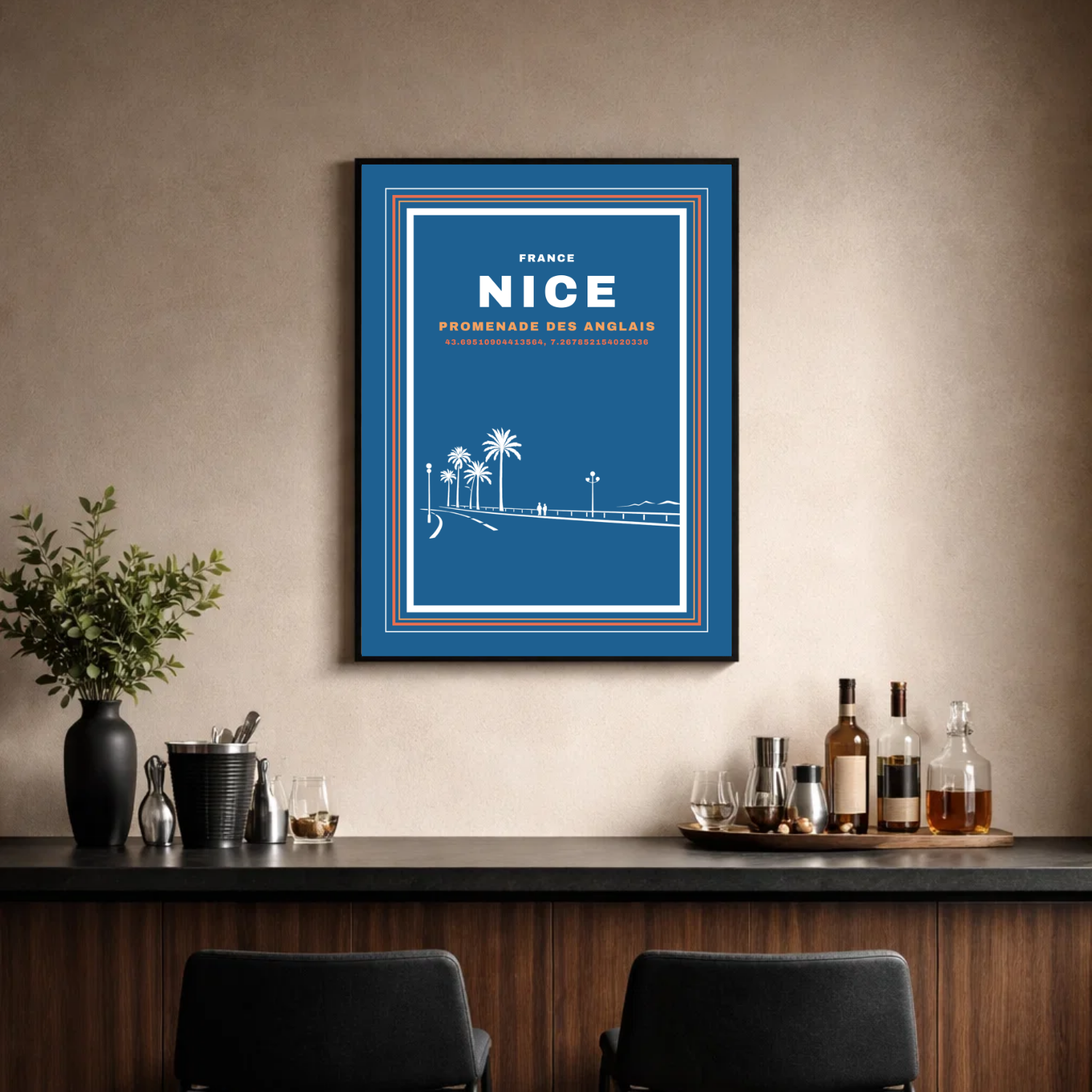 Affiche "Promenade des Anglais contemporaine"