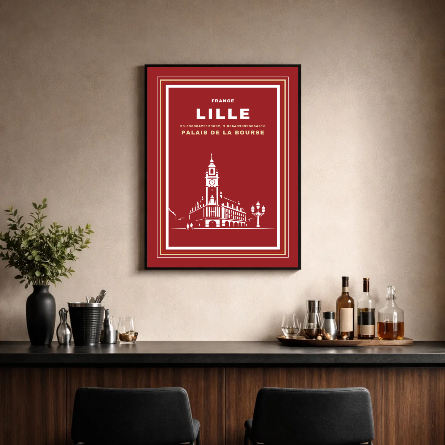 Affiche "Palais de la bourse contemporain"