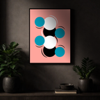 Affiche "Orbites corail"