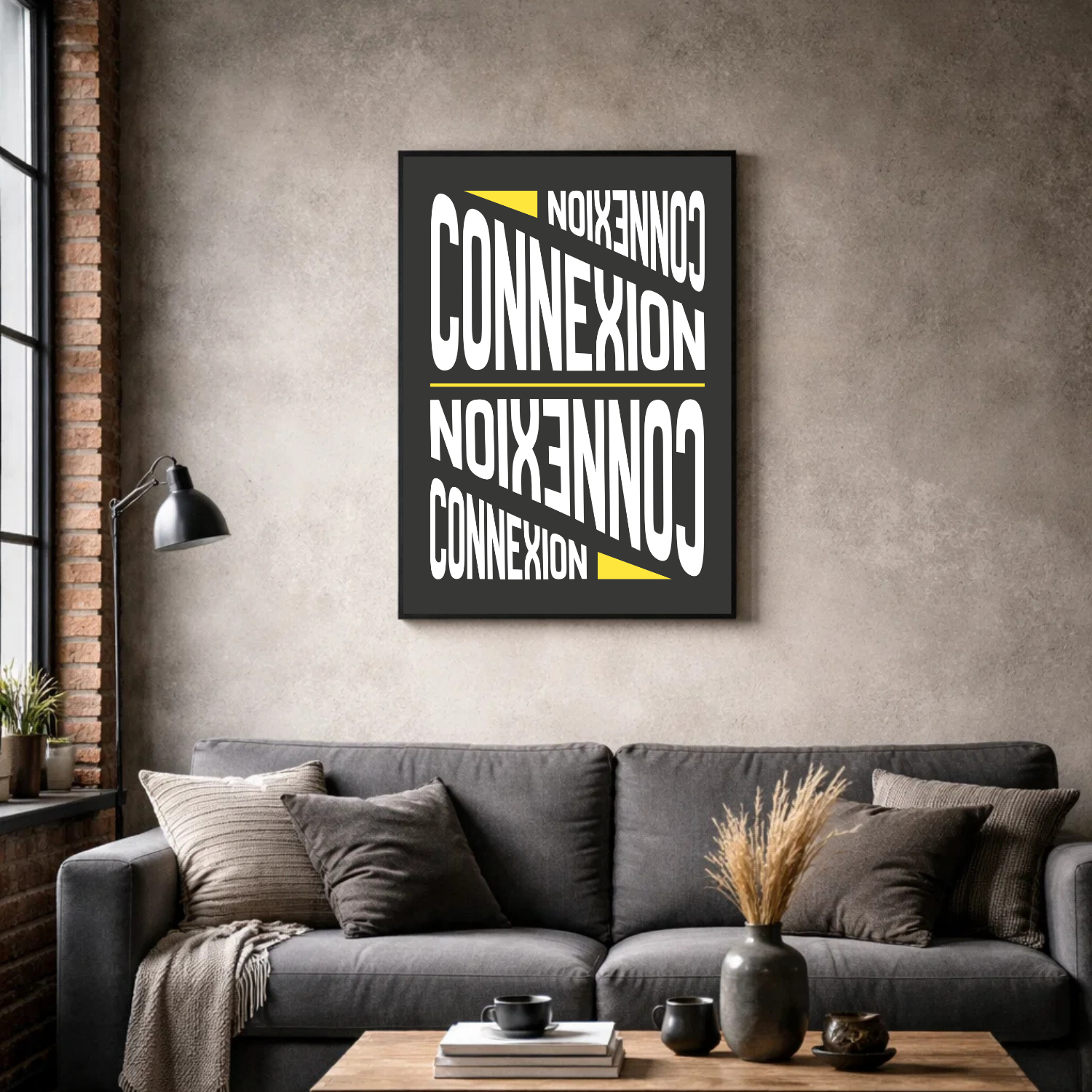 Affiche contemporaine "Connexion"
