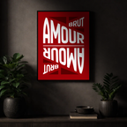 Affiche "Amour brut" contemporaine