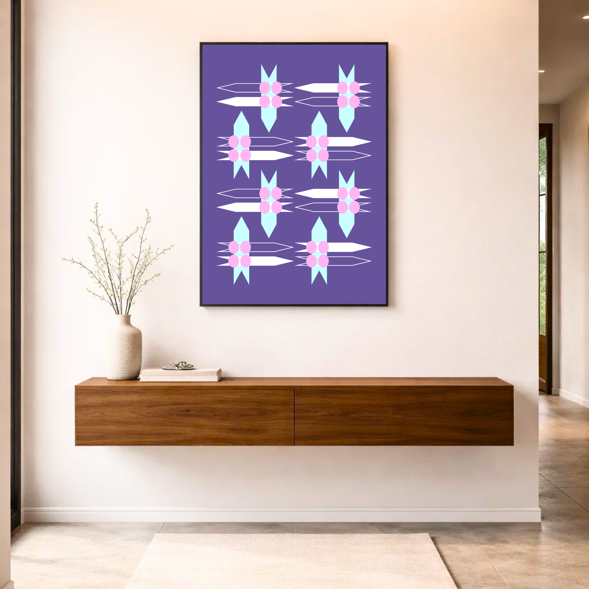 Affiche "Croisée lilas"
