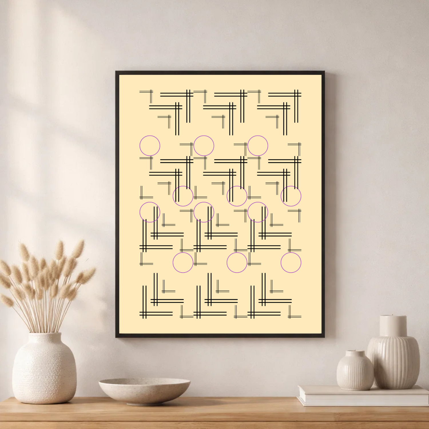 Affiche lignes croisées