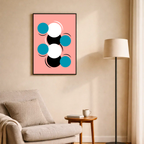 Affiche "Orbites corail"