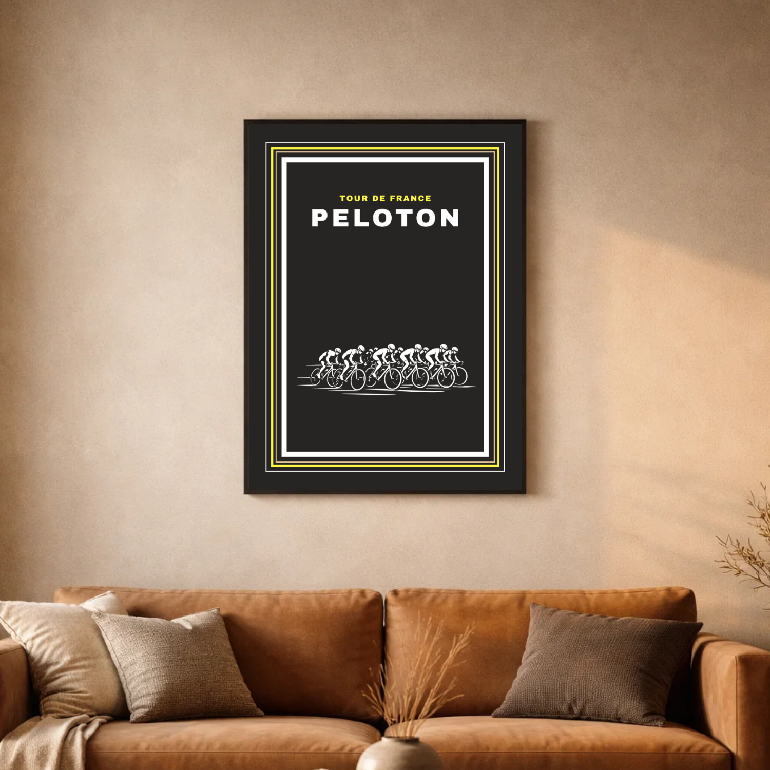 Affiche "Peloton cycliste contemporain"