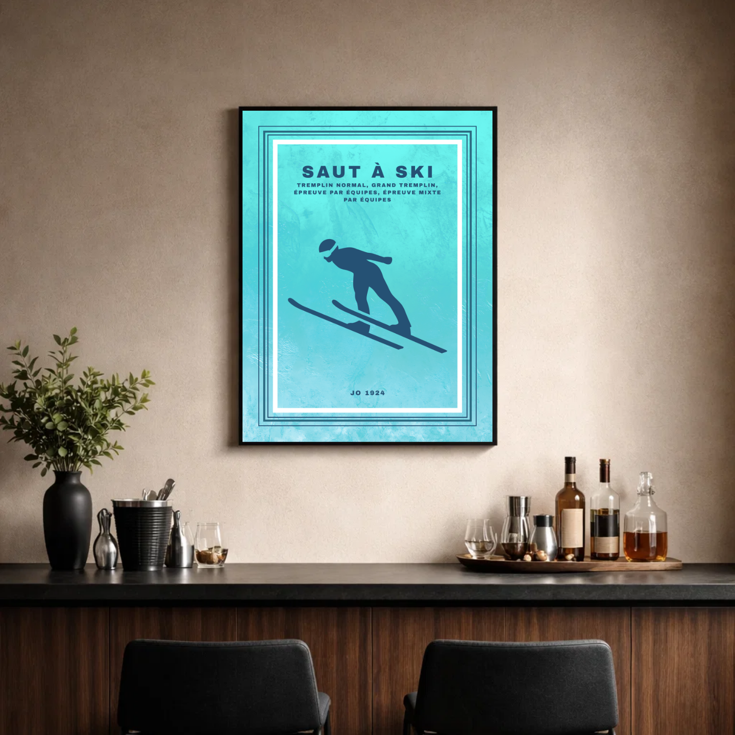 Affiche "Saut à ski contemporain"