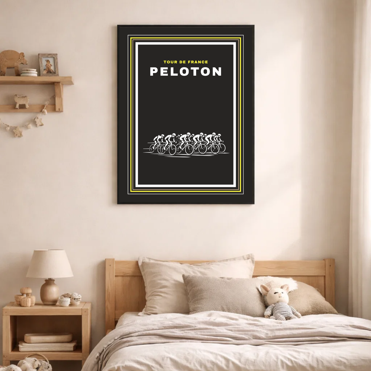 Affiche "Peloton cycliste contemporain"