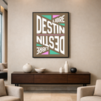 Affiche "Destin libre" contemporaine