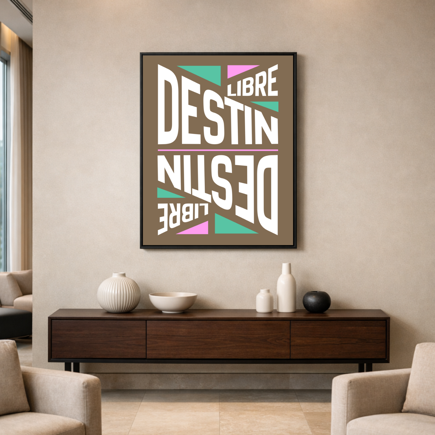 Affiche "Destin libre" contemporaine