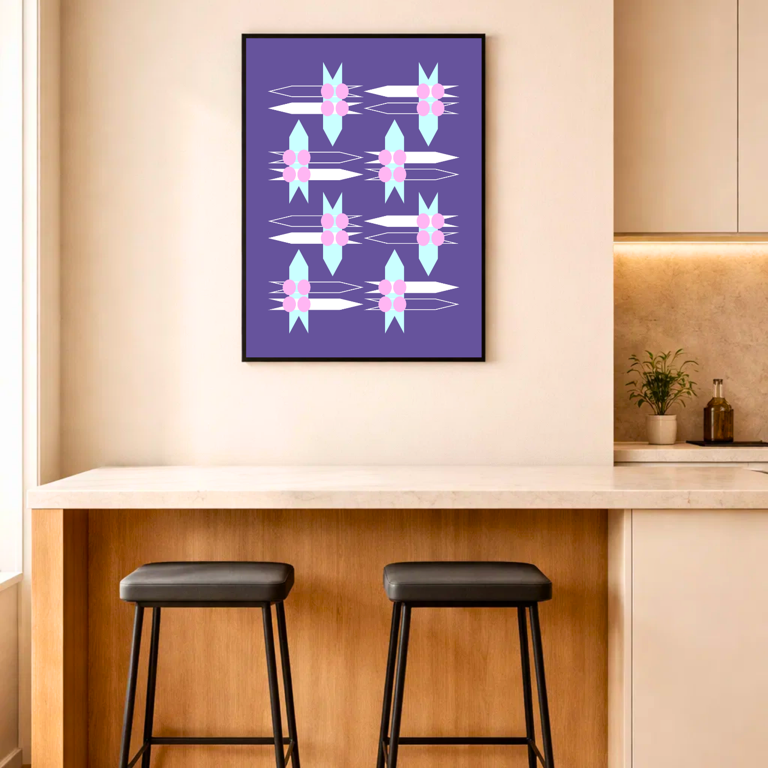 Affiche "Croisée lilas"