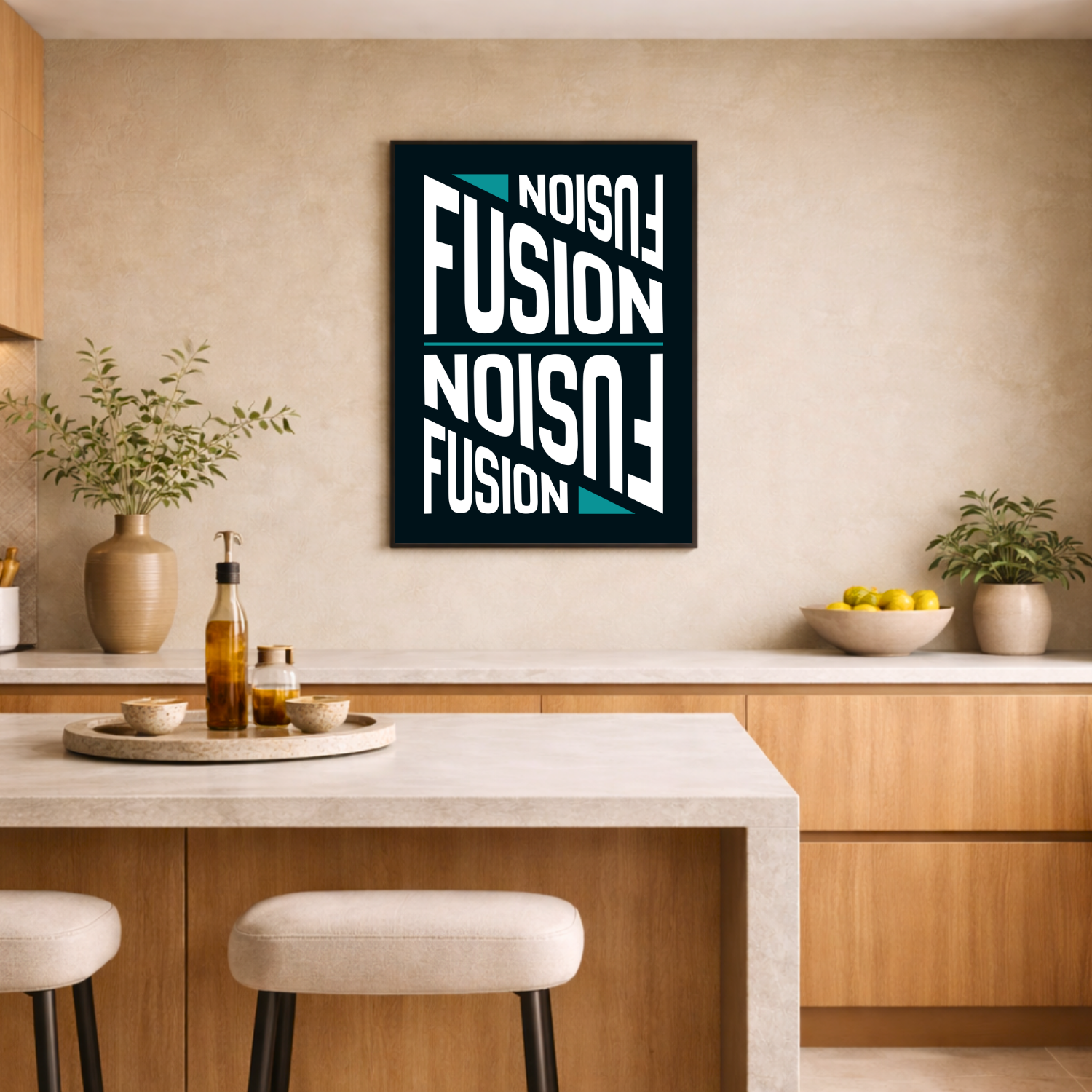 Affiche "Fusion" contemporaine