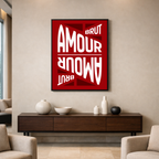 Affiche "Amour brut" contemporaine