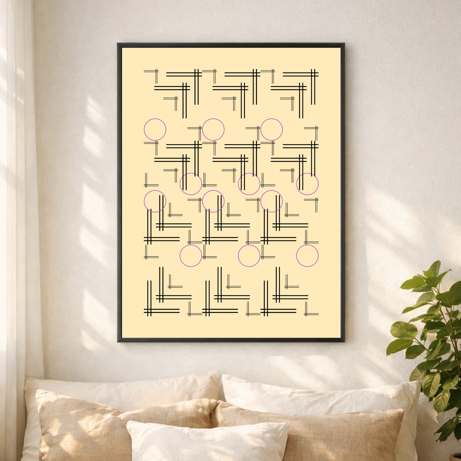 Affiche lignes croisées