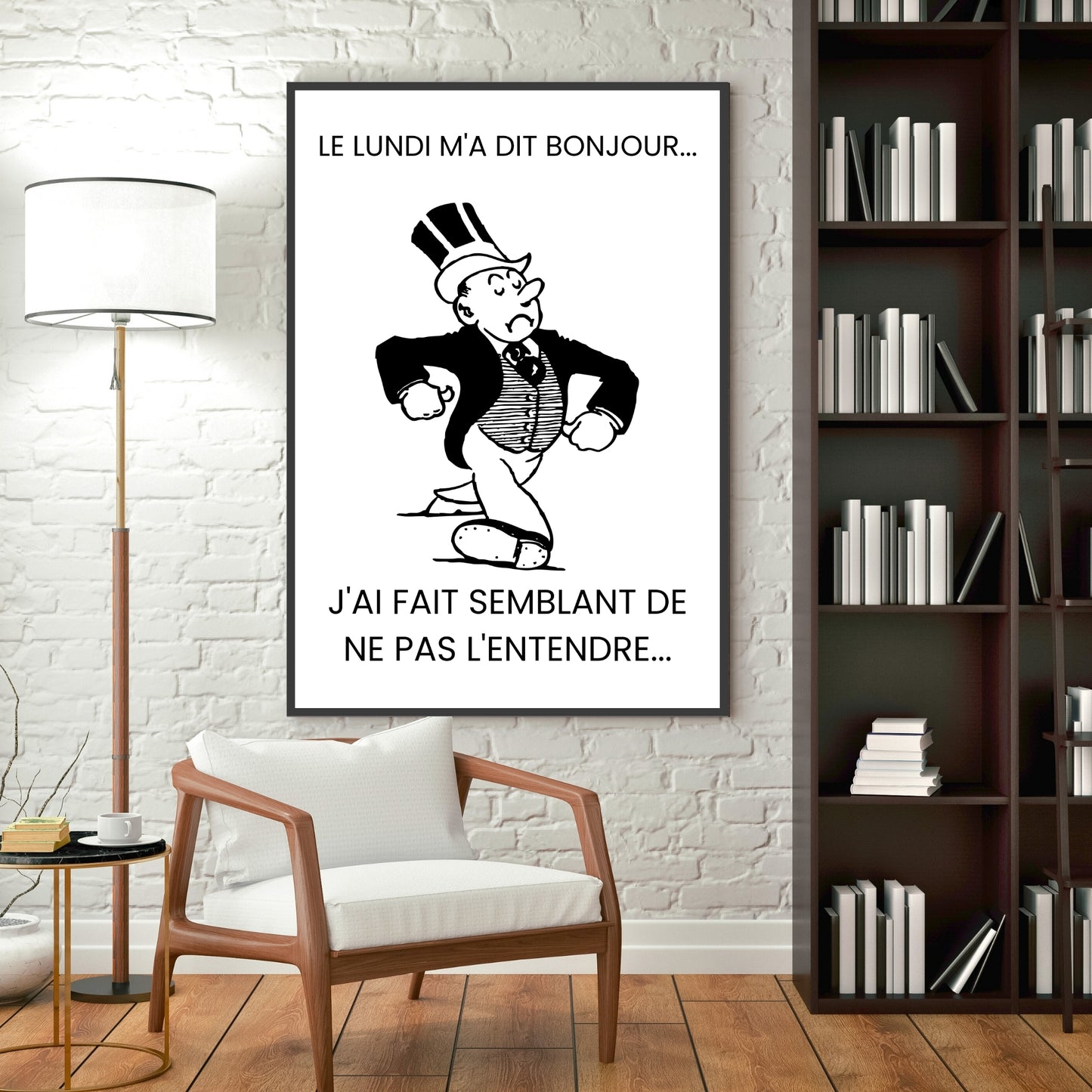 Affiche humour "Le lundi.."