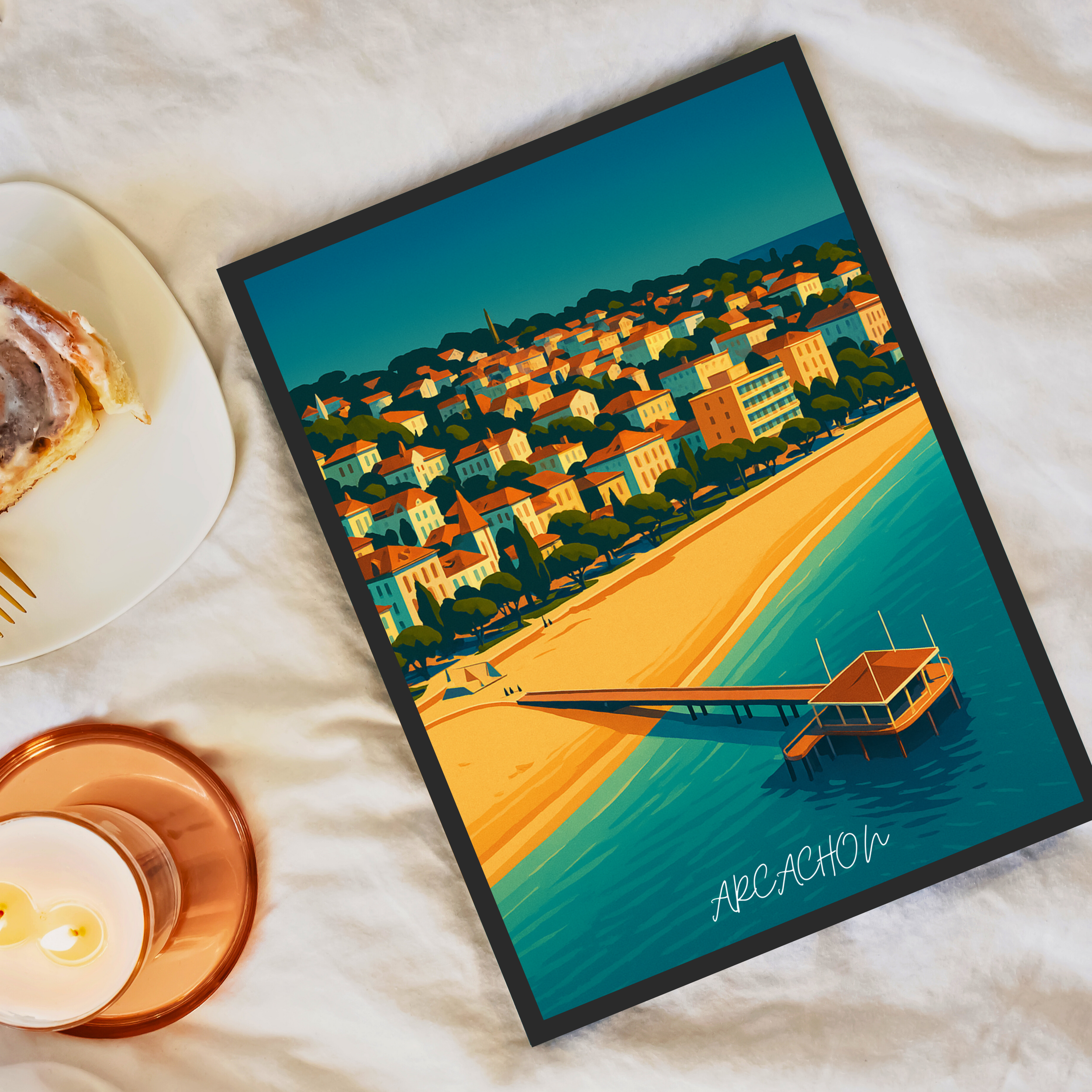 Affiche Arcachon – Évasion entre mer et pinède