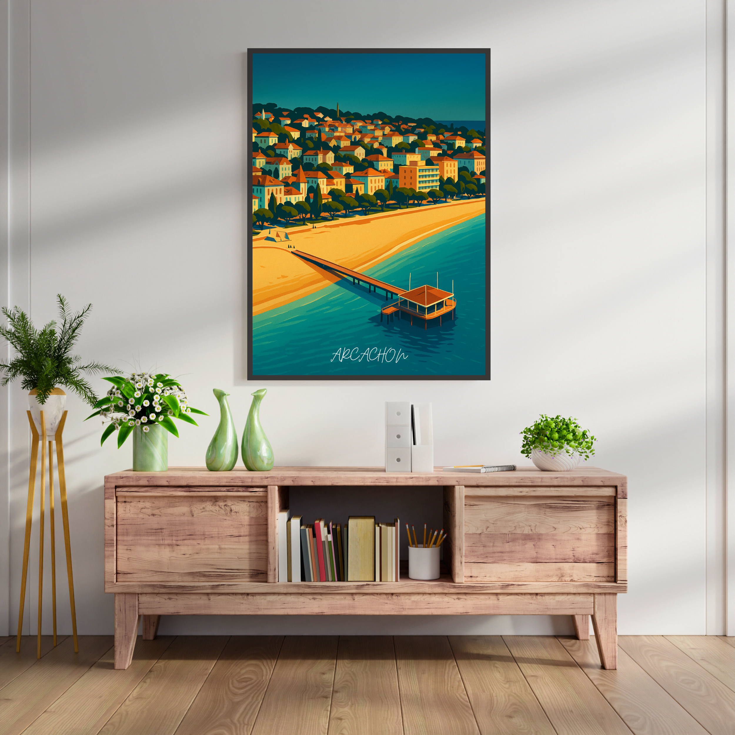 Affiche Arcachon – Évasion entre mer et pinède