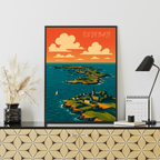 Affiche île de Batz – Évasion bretonne sauvage