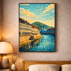 Affiche Besançon – Poster déco ville au style moderne