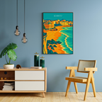Affiche Biarritz – Vagues, surf et chic océanique