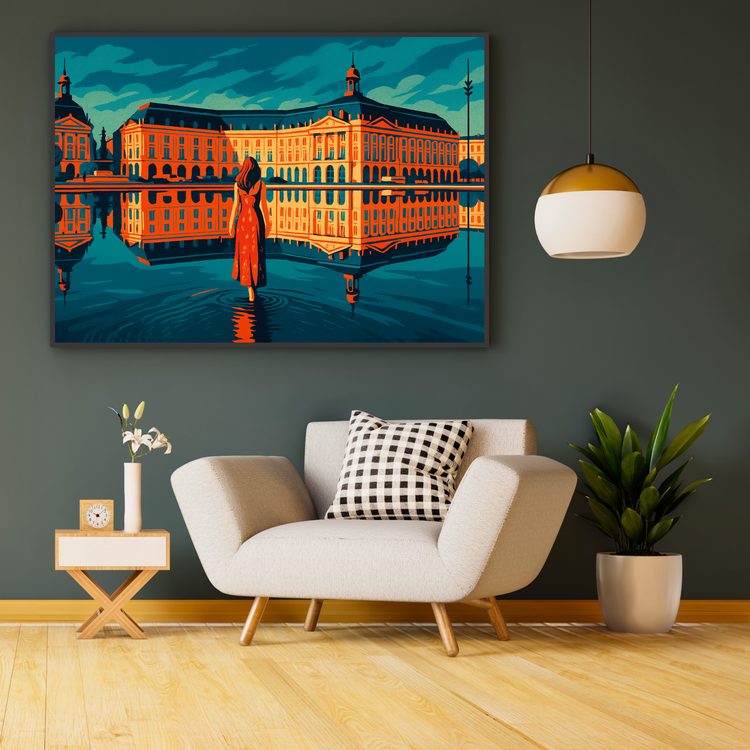 Affiche Bordeaux – Élégance urbaine et grand cru