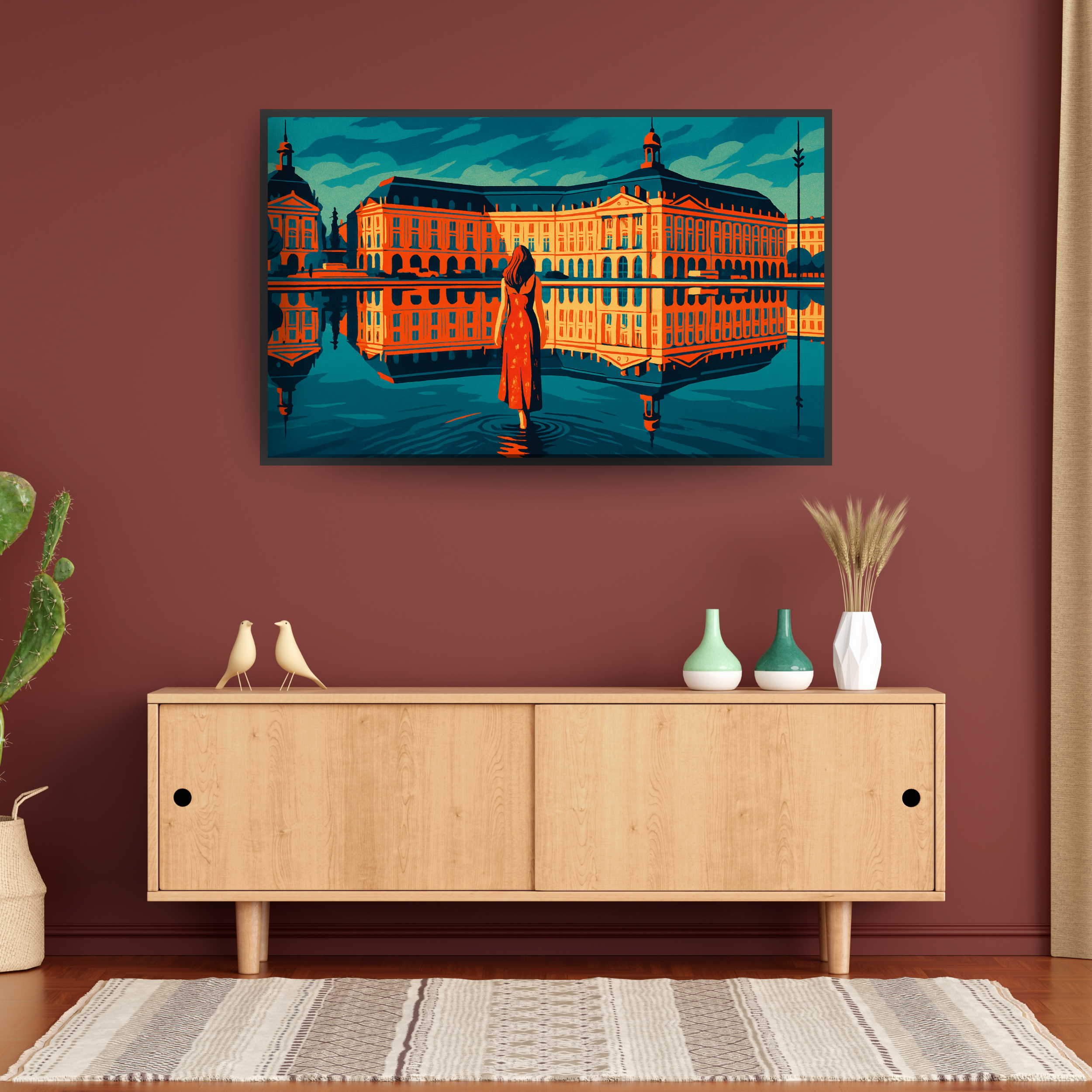 Affiche Bordeaux – Élégance urbaine et grand cru