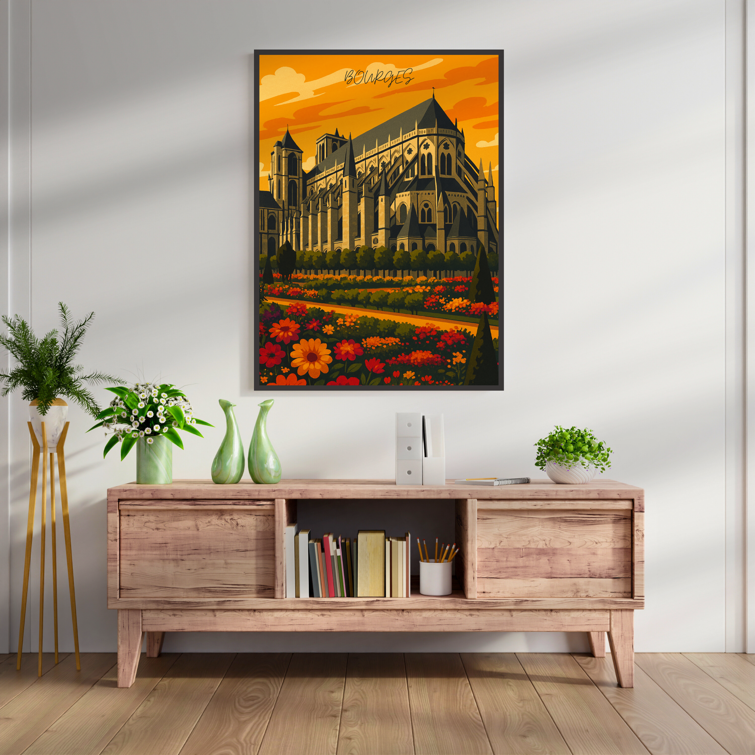 Affiche Bourges – Histoire et lumière gothique