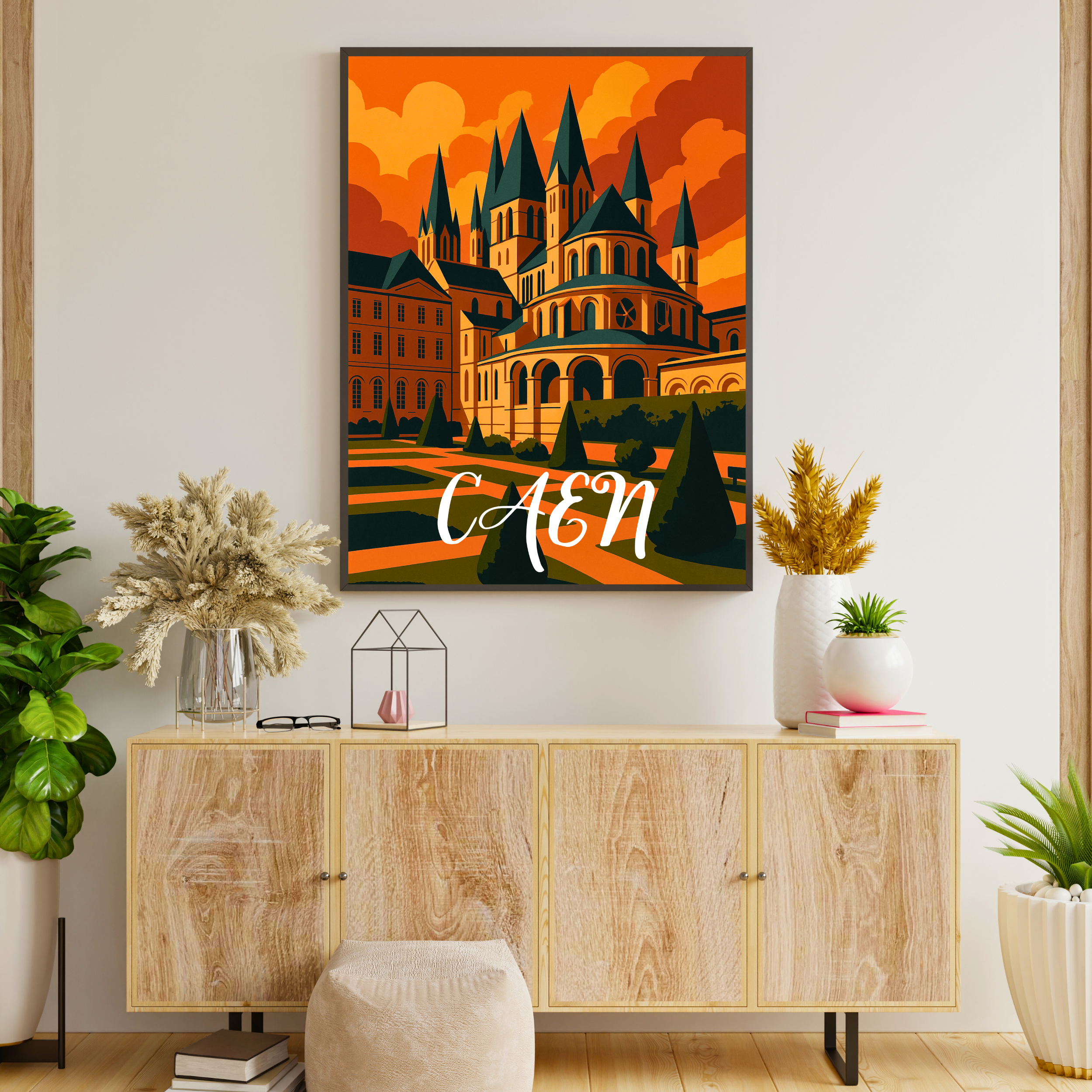 Affiche Caen – Histoire normande à encadrer