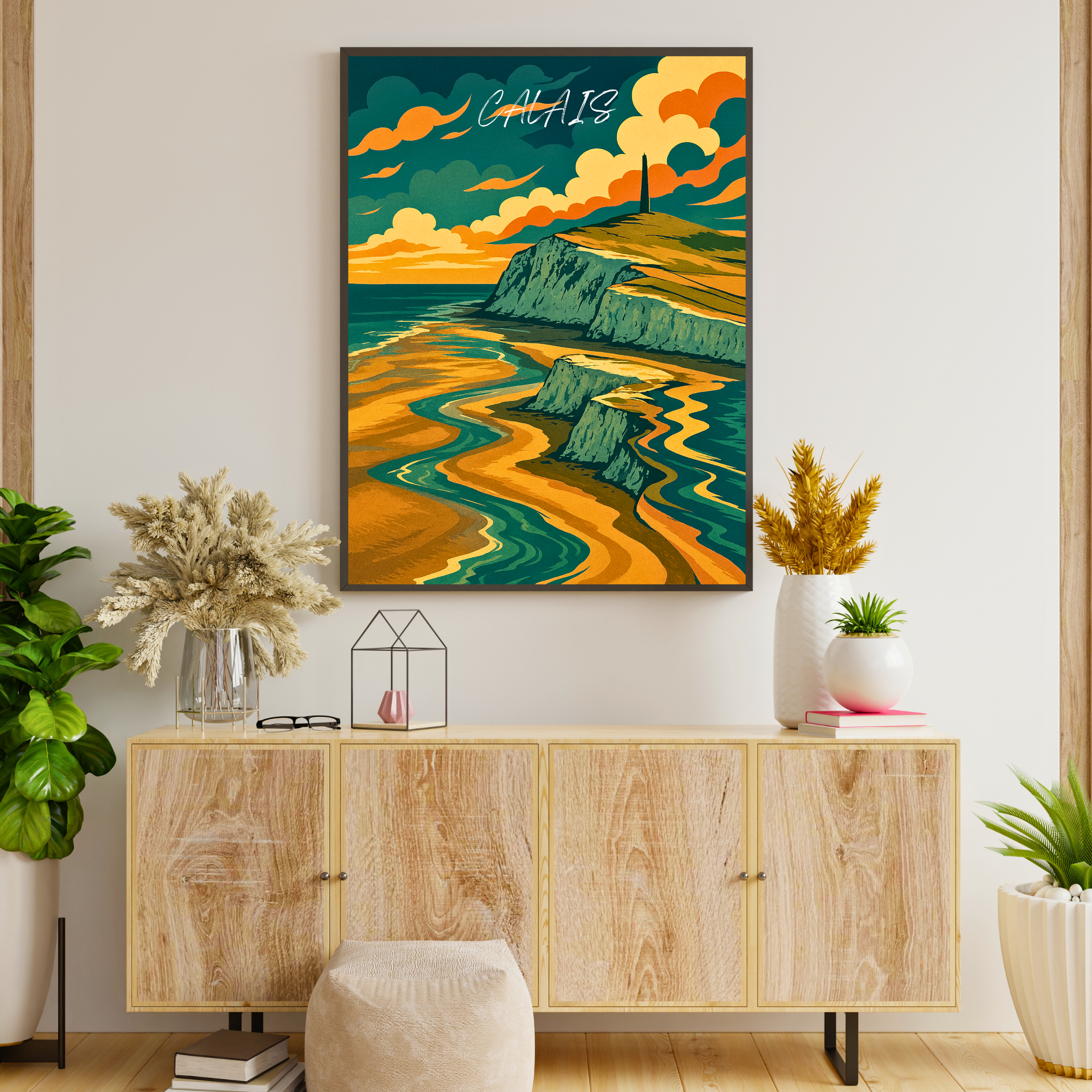 Affiche Calais – Entre mer, beffroi et horizons