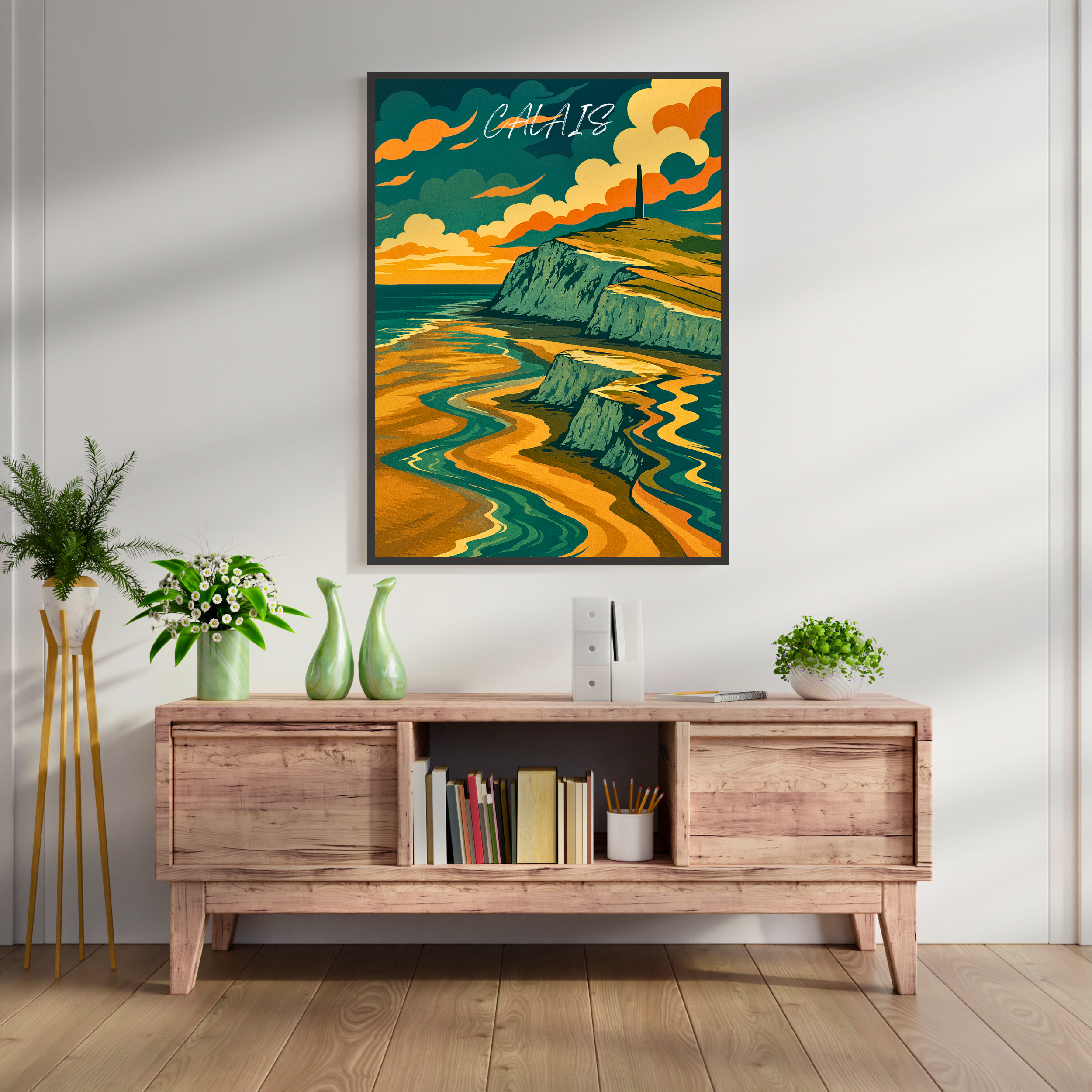 Affiche Calais – Entre mer, beffroi et horizons