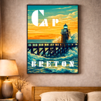 Affiche Capbreton – Poster déco ville au style moderne