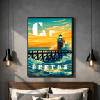 Affiche Capbreton – Poster déco ville au style moderne