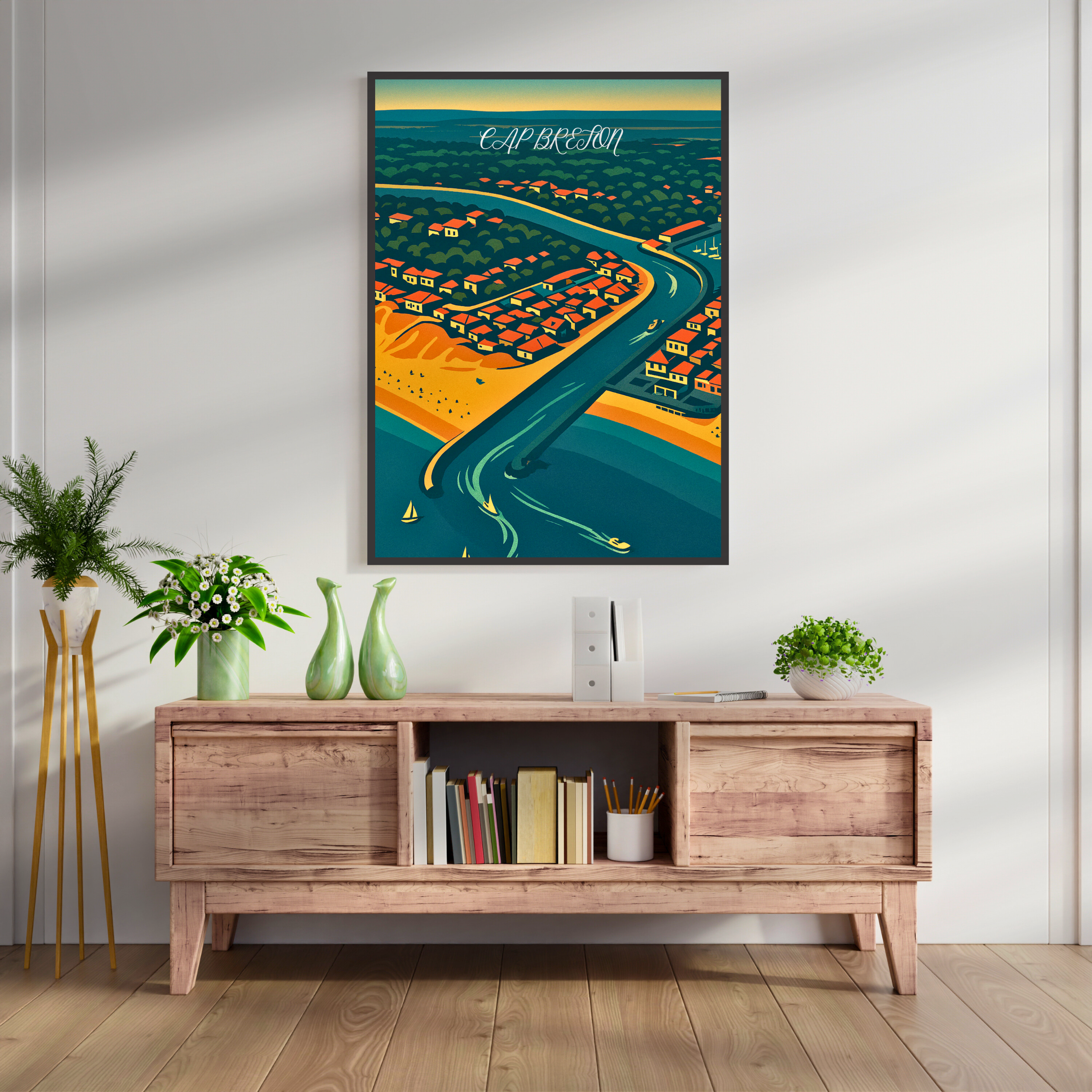 Affiche Capbreton – Surf, sable et esprit Landes