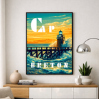 Affiche Capbreton – Poster déco ville au style moderne