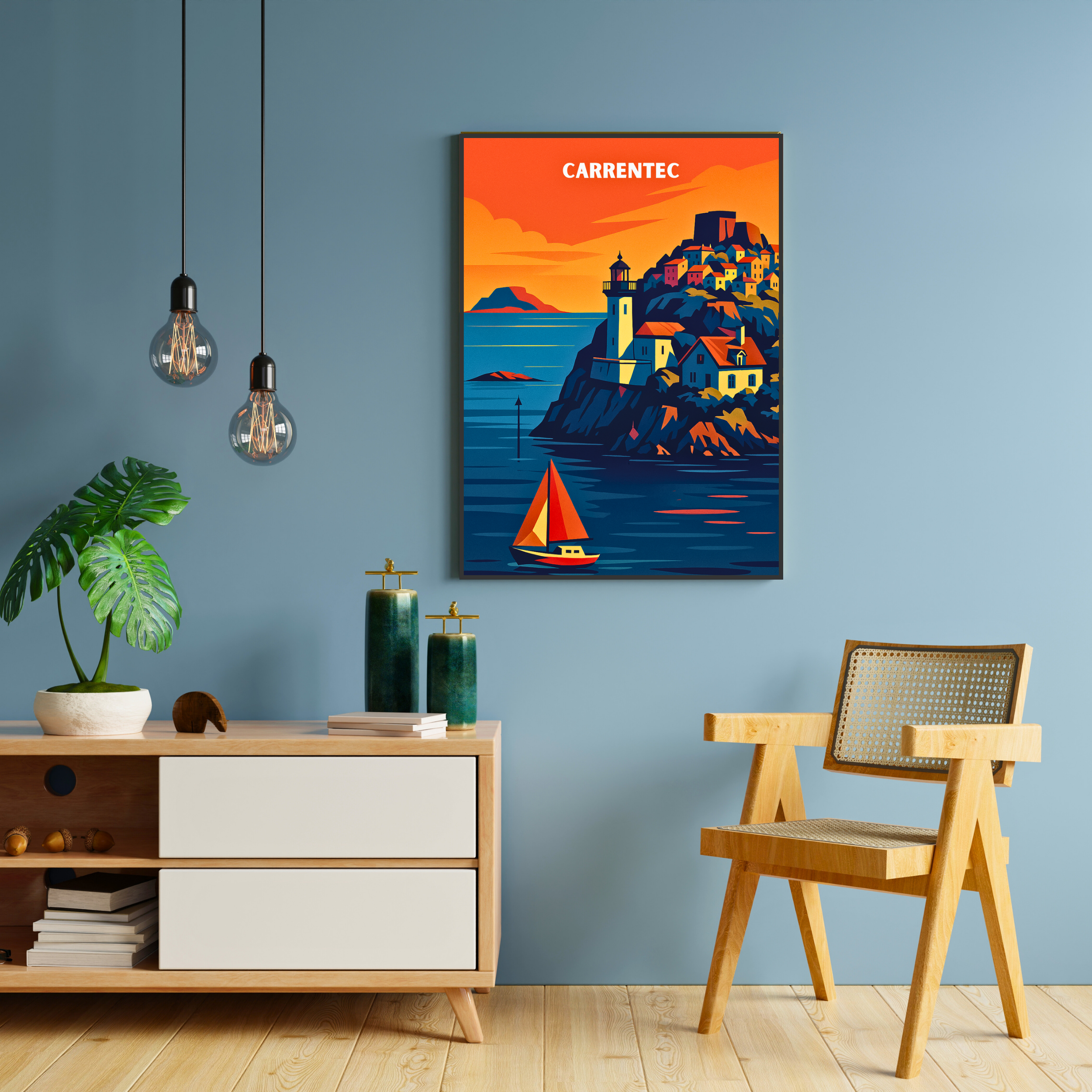 Affiche Carantec – Trésor breton en bord de baie
