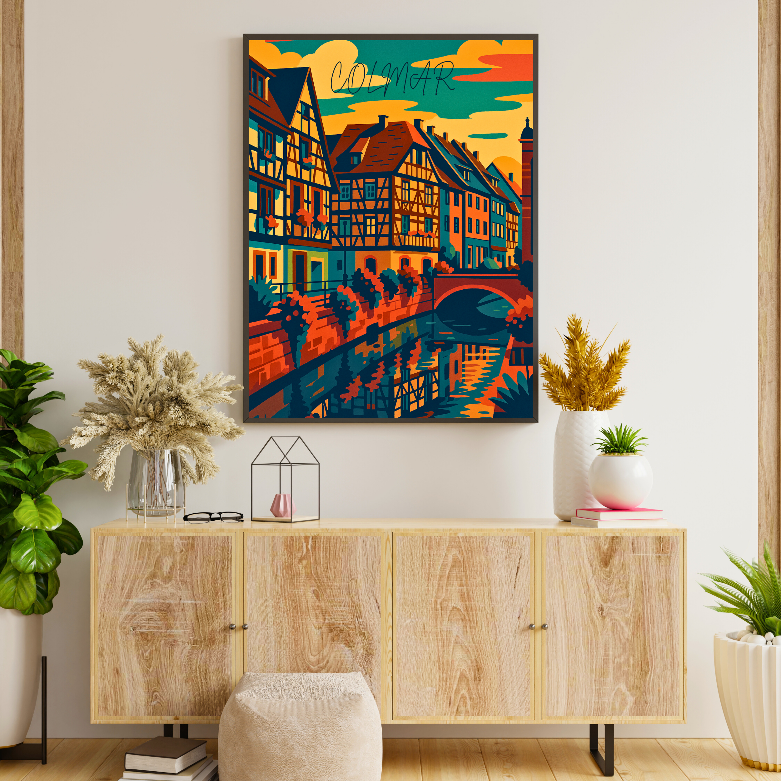 Affiche Colmar – Charme alsacien à encadrer