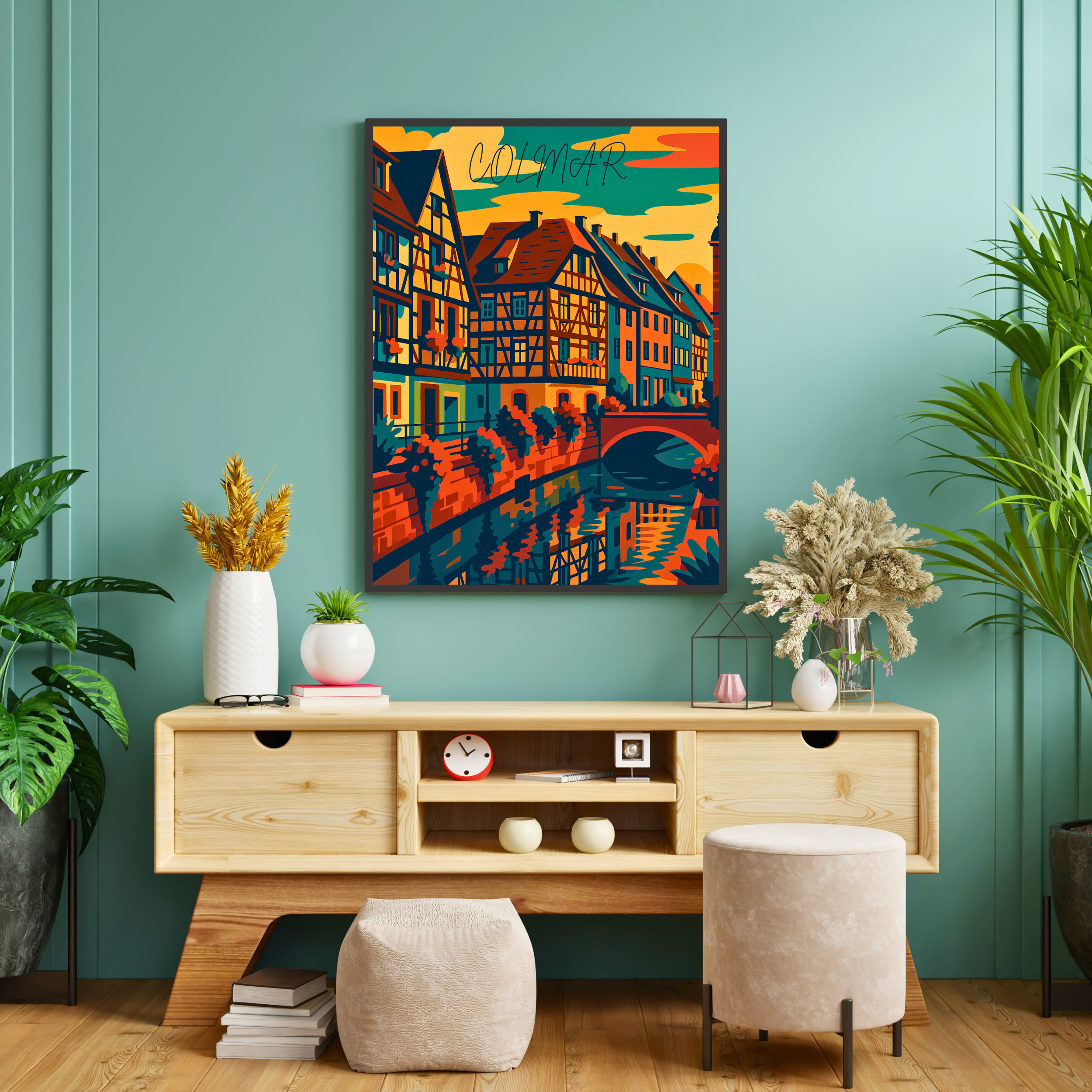 Affiche Colmar – Charme alsacien à encadrer