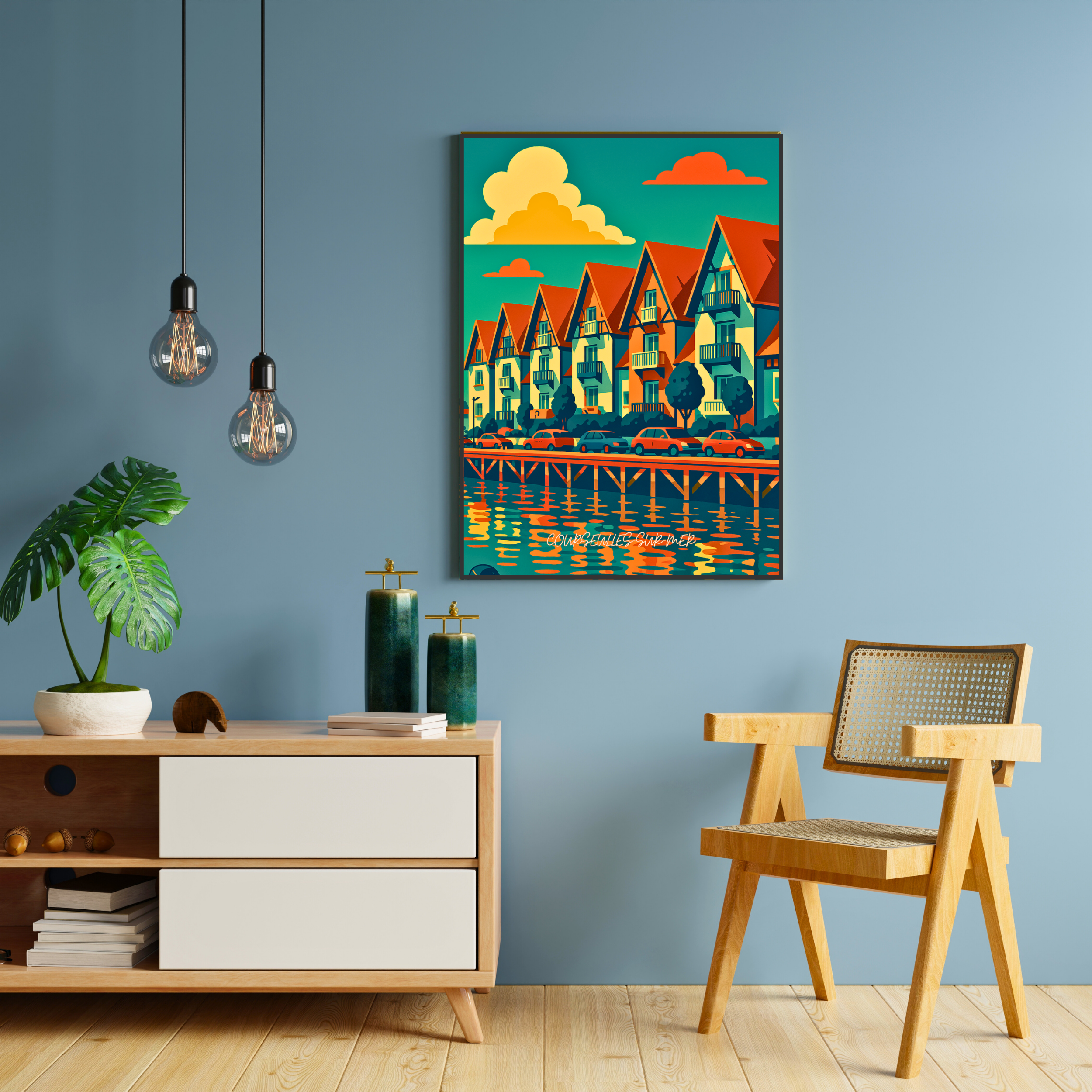 Affiche Courseulles – Plage, mémoire et horizon