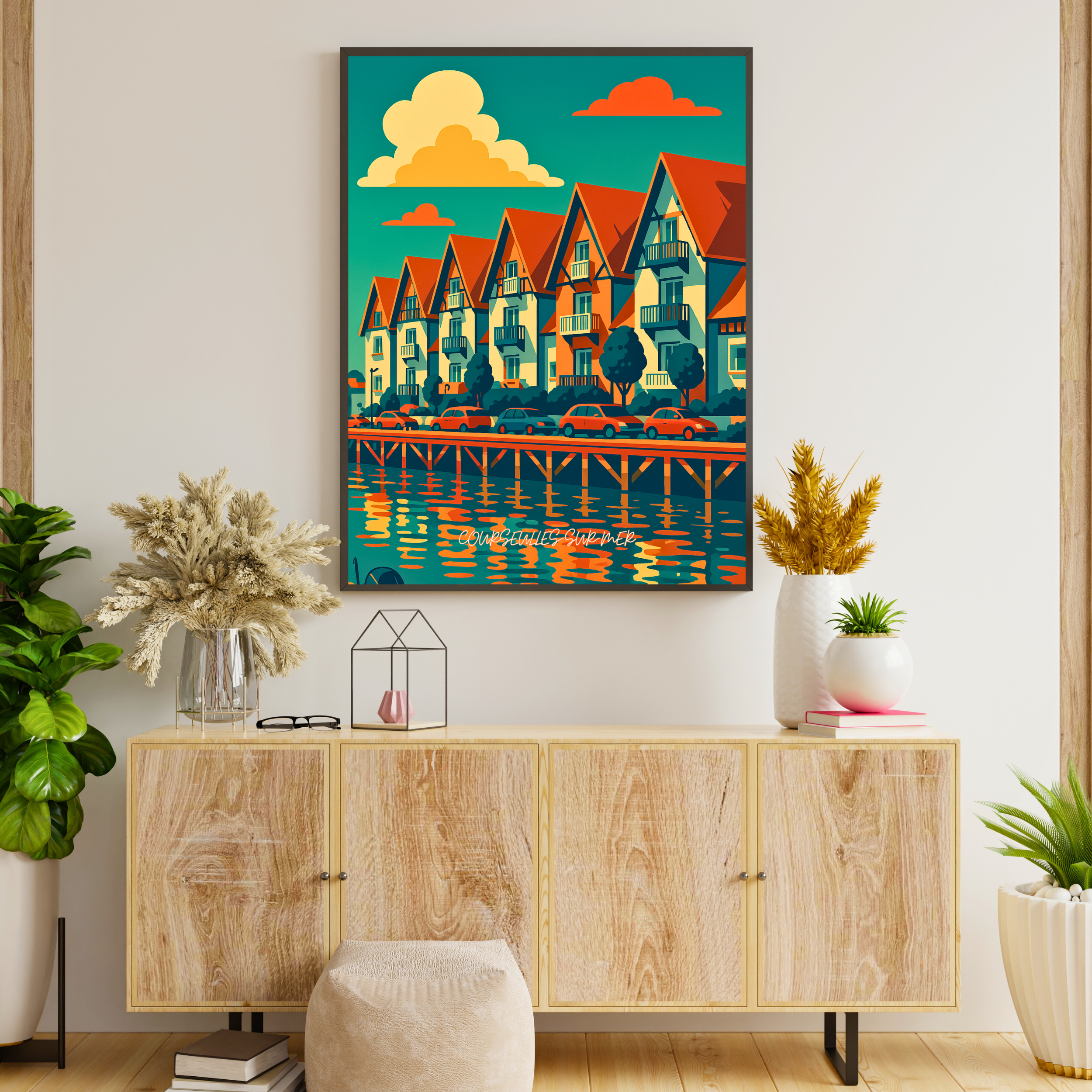 Affiche Courseulles – Plage, mémoire et horizon
